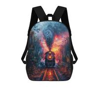 sinyumoney Steamtrain on The Rails Mochilas Impresas En 3D Para Niños, Mochila Escolar, Mochila De Moda Para Niños De Primaria Y Secundaria 17inch