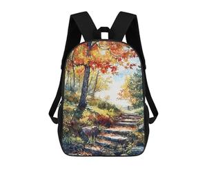 sinyumoney Steps to Fall Mochila Escolar Impresa En 3D Para Niños 17inch Mochilas Para Niños Y Niñas, Mochilas Escolares Para Niños, Mochilas De Viaje