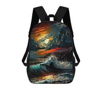 sinyumoney Stormly Ocean 2 Mochila Infantil, Mochila Escolar Para Niños, Mochila Escolar Infantil Con Estampado 3D De Dibujos Animados, Mochila De Gran Capacidad Para Niños Y Niñas 17inch