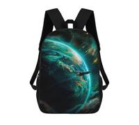 sinyumoney Strange Green World Mochila De Moda Para Papelería, Impermeable, Informal, Para Hombres, Mujeres Y Adolescentes 17inch