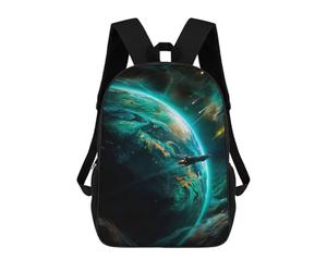 sinyumoney Strange Green World Mochila De Moda Para Papelería, Impermeable, Informal, Para Hombres, Mujeres Y Adolescentes 17inch