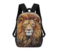 sinyumoney Stunning Lion Mosaic Artwork Mochila Escolar Infantil Impresa En 3D 17inch Mochilas De Moda Para Niños De Primaria Y Secundaria