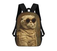 sinyumoney Stylish Cat in Sunglasses Mochila Escolar Infantil De 17 Pulgadas Con Estampado 3D, Mochila Moderna Para Niños, Mochilas De Viaje, Bolsas Para Libros, Mochila Escolar Infantil