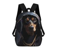 sinyumoney Stylish Dog in Hoodie Artwork Mochilas Escolares Ligeras E Informales Para El Día A Día, Ideales Para La Escuela, El Trabajo O Los Viajes 17inch
