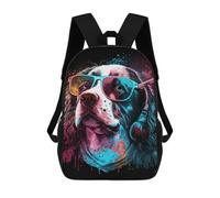 sinyumoney Stylish Dog Sunglasses Art Print Mochila Escolar, Bolso De Negocios, Bolso Para Portátil Duradero Para Campus, Actividades Al Aire Libre, Viajes Y Deportes 17inch