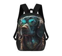 sinyumoney Stylish Dog with Sunglasses -2 Mochila Escolar Ligera Mochila Escolar De Día Mochila Para Libros Para La Universidad Para Acampar Aventuras Al Aire Libre Y Viajes Diarios 17inch