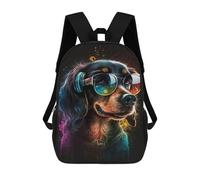 sinyumoney Stylish Dog with Sunglasses Mochilas Escolares Para Ordenador, Ideales Para El Colegio/trabajo/viajes, Acampadas, Aventuras Al Aire Libre Y Viajes Diarios 17inch