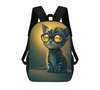 sinyumoney Stylish Kitten in Sunglasses Mochila Infantil, Mochila Escolar Infantil, Mochilas Escolares Impresas En 3D Para Niños Y Estudiantes Adolescentes 17inch