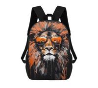 sinyumoney Stylish Lion Sunglasses Art Print -1 Mochila Escolar Resistente Al Agua, Mochila De Viaje, Bolsa Para Computadora Para Hombres, Mujeres Y Adolescentes 17inch