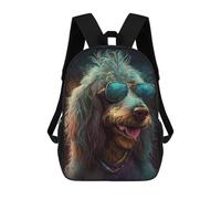 sinyumoney Stylish Poodle with Sunglasses Mochila Mochila Informal Para El Día A Día, Para La Escuela, El Trabajo Y Los Viajes Para Hombres, Mujeres Y Adolescentes 17inch