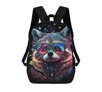 sinyumoney Stylish Raccoon with Sunglasses Mochilas Escolares Para Ordenador, Ideales Para El Colegio/trabajo/viajes, Acampadas, Aventuras Al Aire Libre Y Viajes Diarios 17inch