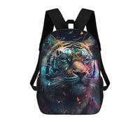 sinyumoney Stylish Tiger Glasses Art Print Mochila Infantil De 17 Pulgadas, Mochila Escolar Con Estampado 3D De Dibujos Animados Para Niños Y Adolescentes.
