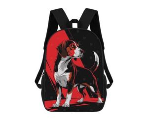 sinyumoney Stylized Beagle Illustration Mochila, Mochila Infantil, Mochila Escolar Para Estudiantes, Mochila Para Libros, Mochila Escolar Impresa En 3D Para Niños Y Niñas 17inch