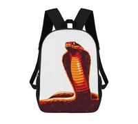 sinyumoney Stylized Cobra Illustration on White Background Mochila Escolar Para Niñas Mochila Impermeable Mochila Informal De Día Mochila Ligera Para Niño Y Niña Mochila Escolar 17inch
