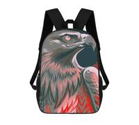 sinyumoney Stylized Eagle Portrait with Red Accents Mochila Escolar De Moda Para Material Escolar, Mochila Impermeable Informal Para Niños/niñas/adolescentes 17inch