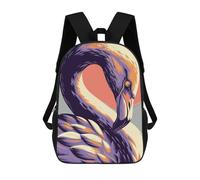 sinyumoney Stylized Flamingo Portrait with Bold Colors Mochila Escolar Infantil Impresa En 3D Para Niños, Mochila De Viaje De Alta Capacidad, Bolsas Para Libros, Mochila Escolar Infantil 17inch