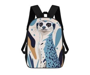 sinyumoney Stylized Meerkat Portrait Mochilas Para Niños Mochila Escolar Mochila Escolar Impresa En 3D Para Niños Estudiantes De Primaria Y Secundaria 17inch