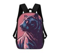 sinyumoney Stylized Panther Portrait Mochila Para Niños, Adolescentes Y Estudiantes, Mochilas Para Niñas, Mochilas Para Niños Pequeños, Primaria Y Secundaria 17inch