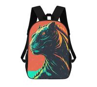 sinyumoney Stylized Tiger Portrait with Bold Colors Mochilas Escolares Secundarias Informales Para Viajes. Mochilas Escolares Para La Escuela/trabajo/viajes. 17inch