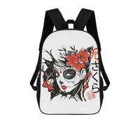 sinyumoney Sugar Skull Girl Asian Mochila Escolar Infantil Impresa En 3D Para Niños, Mochilas De Viaje De Alta Capacidad, Bolsas Para Libros, Mochila Escolar Infantil 17inch