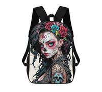 sinyumoney Sugar Skull Girl Mochilas Para Niños Mochila Escolar Mochila Escolar Impresa En 3D Para Niños Estudiantes De Primaria Y Secundaria 17inch