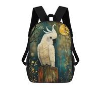 sinyumoney Sulphur Crested Cockatoo Mochila Escolar Infantil Impresa En 3D Para Niños, Mochilas De Viaje De Alta Capacidad, Bolsas Para Libros, Mochila Escolar Infantil 17inch