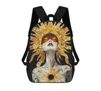 sinyumoney Sun Goddess Digital Art Mochila Infantil, Mochila Escolar Para Niños, Mochila Escolar Infantil Con Estampado 3D De Dibujos Animados, Mochila De Gran Capacidad Para Niños Y Niñas 17inch