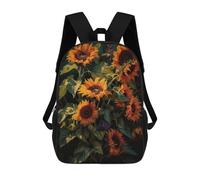 sinyumoney Sunflower Bouquet Mochila Escolar Infantil Impresa En 3D 17inch Mochilas Escolares Para Niños, Estilo Casual Y Moderno, Mochilas De Viaje De Alta Capacidad