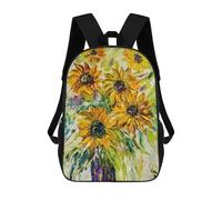 sinyumoney Sunflower Bouquet Mochila Escolar Para Ordenador, Para El Colegio/trabajo/viajes Para Niñas, Niños Y Adolescentes 17inch
