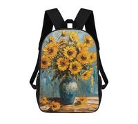 sinyumoney Sunflower Bouquet Oil Painting-7 Mochila Escolar De Moda, Mochila Para Material Escolar, Mochila Impermeable Informal Para Acampar, Aventuras Al Aire Libre Y Viajes Diarios 17inch