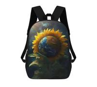 sinyumoney Sunflower Earth Galaxy Sun Mochila Escolar Infantil Impresa En 3D Para Niños, Mochila De Viaje De Alta Capacidad, Mochilas Para Libros De 17 Pulgadas Para Niños