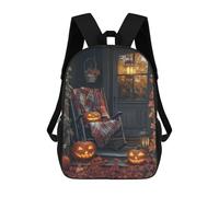 Sinyumoney Sunflower Milky Way Galaxy Mochila Escolar, Profesional Y Resistente Para Ordenador Portátil, Para Chicas, Niños Y Adolescentes, Halloween Porch With Jack-o-linternas, 17"