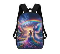 sinyumoney Sungazing with Angel Mochila Escolar Resistente Al Agua, Mochila De Viaje, Bolsa Para Computadora Para La Escuela/trabajo/viajes 17inch