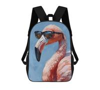 sinyumoney Sunglasses Pink Flamingo 17inch Mochila Escolar Impresa En 3D Para Niños, Mochila Escolar Informal De Moda, Mochilas De Viaje Para Niños Y Estudiantes.