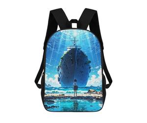 sinyumoney Sunken Ship And Girl Mochila Escolar Impresa En 3D Para Niños, Mochila Escolar, Mochilas De Viaje, Bolso Informal De Moda Para Niños Y Estudiantes 17inch