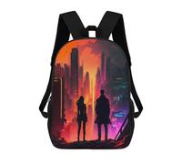 sinyumoney Sunset Anime Cityscape Mochila Escolar, Mochila Para Portátil, Mochila Para Camping, Aventuras Al Aire Libre Y Viajes Diarios 17inch