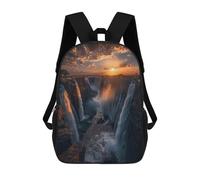 sinyumoney Sunset at Victoria Falls Mochila Escolar Grande, Ligera E Informal: Perfecta Para Viajes, Trabajo Y Uso Diario 17inch