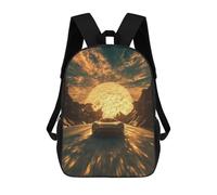 sinyumoney Sunset Drive Futuristic Car Adventure Mochila Escolar, Bolso Resistente Para Portátil, Ideal Para Acampar, Aventuras Al Aire Libre Y Viajes Diarios 17inch