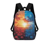 sinyumoney Sunset Fields Red Vs. Blue Mochilas Infantiles Mochila Escolar Impresa En 3D Para Niños Mochilas De Viaje Bolsas Para Libros Para Niños 17inch Mochila Escolar