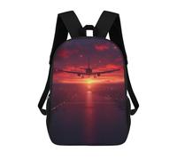 sinyumoney Sunset Flight Over City Lights Mochilas Infantiles Mochila Escolar Impresa En 3D Para Niños Mochilas De Viaje Bolsas Para Libros Para Niños 17inch Mochila Escolar