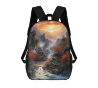 sinyumoney Sunset in Japanese Mochila Escolar Impresa En 3D Para Niños 17inch Mochilas Para Niños Y Niñas, Mochilas Escolares Para Niños, Mochilas De Viaje