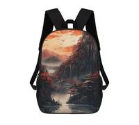 sinyumoney Sunset in The Mountains Mochila Infantil Con Impresión 3D, Mochila Escolar Para Niños, Mochila Informal Divertida Para Niños Y Adolescentes 17inch