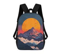 sinyumoney Sunset Mountain Peak Mochila, Mochila Escolar Impresa En 3D, Bolsa Para El Almuerzo Escolar, Mochila De Viaje, Mochila Para Amigos, Mochila Escolar Para Niñas Y Niños 17inch