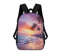sinyumoney Sunset on The Beach Mochila Escolar Para Niños Con Impresión 3D, Mochila Moderna Para Niños Y Niñas, Mochila Informal Para Estudiantes. 17inch