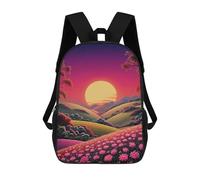sinyumoney Sunset Over Rolling Hills Mochila Escolar Impresa En 3D 17inch Mochila Escolar Infantil Mochilas De Viaje Mochila Informal De Moda Para Niños Y Estudiantes