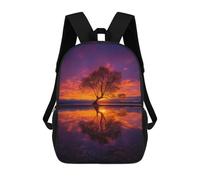 sinyumoney Sunset Reflections Nature's Artistry Mochila Escolar Infantil De 17 Pulgadas, Mochila Escolar Impresa En 3D Para Niños De Primaria Y Secundaria