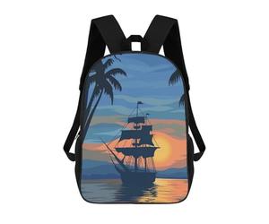sinyumoney Sunset Sailboat Mochila Escolar Ligera Para Aeropuerto Y Estudiantes Universitarios Para Hombres/mujeres 17inch