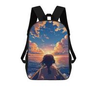 sinyumoney Sunset Serenity Journey Mochila Escolar, Mochila De Negocios, Mochila Impermeable Para Libros, Para Acampar, Aventuras Al Aire Libre Y Viajes Diarios 17inch