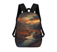 sinyumoney Sunset Valley Glow Mochila Escolar, Mochila Infantil Para Niños Y Adolescentes, Regalos, Mochilas De Día Con Impresión 3D, Mochila Escolar, Mochila Para Libros 17inch