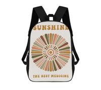 sinyumoney Sunshine The Best Medicine Art Print Mochilas Infantiles Mochila Escolar Impresa En 3D Para Niños Mochilas De Viaje Bolsas Para Libros Para Niños 17inch Mochila Escolar